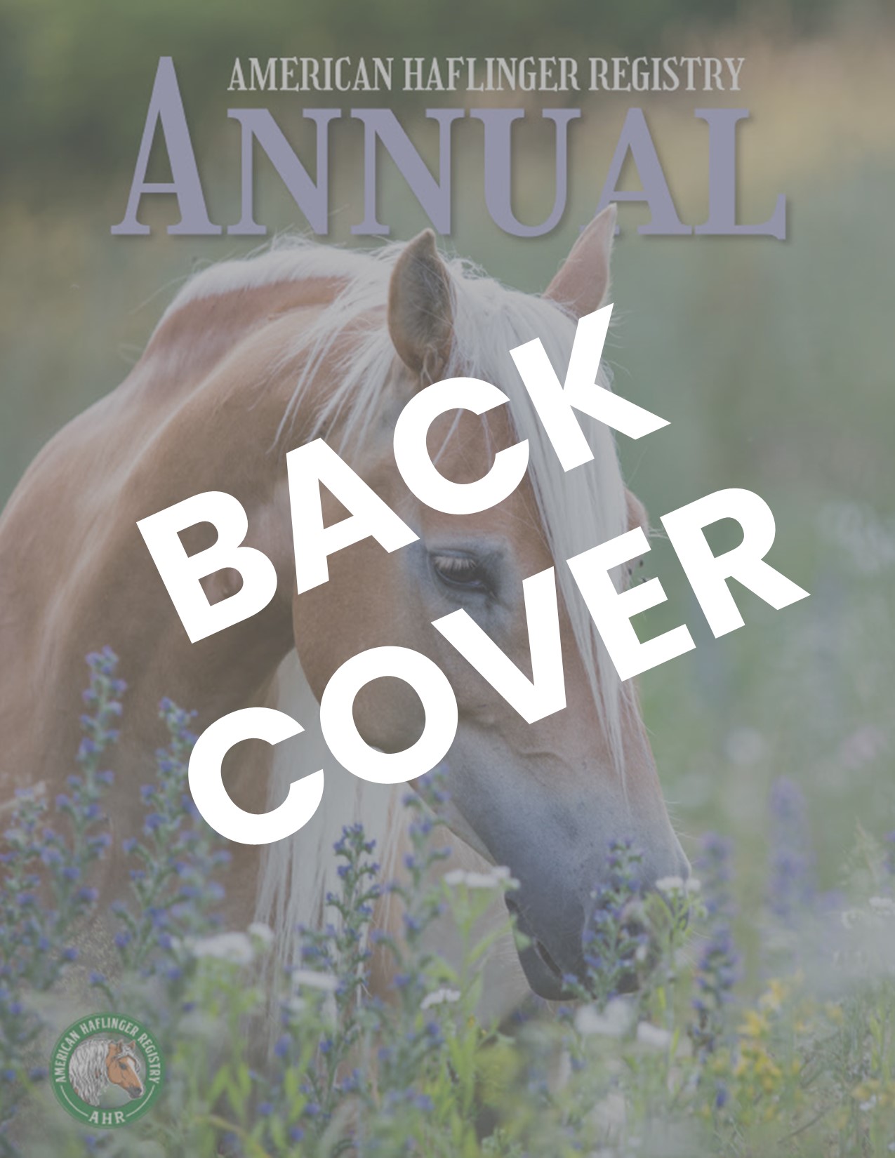 "AHR Annual" Back Cover